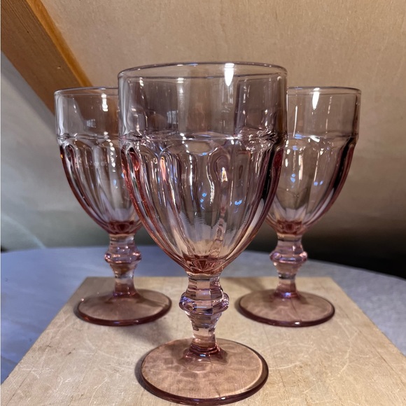 Sold! Set of 3 Vintage Libbey Plum Duratuff Gibraltar Water Glasses / Goblets - Picture 8 of 9